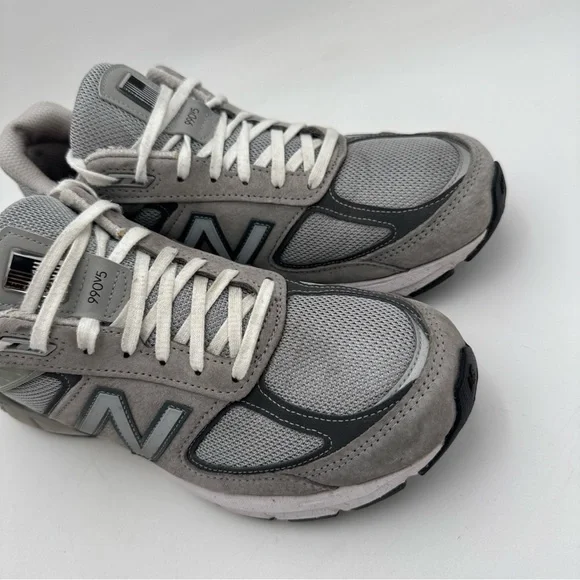 New Balance Grey Mesh Suede 990v5 Sneakers